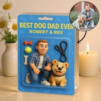 Personalised Dog Dad Acrylic Block Plaque with Name Custom Figure From Photo Father's Day Gift For Pet Lovers