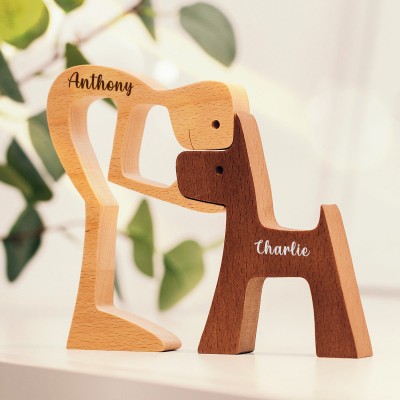Personalised Wooden Pet Carvings The Love Between You And Your Fur-Friend Christmas Gift For Pet Lovers