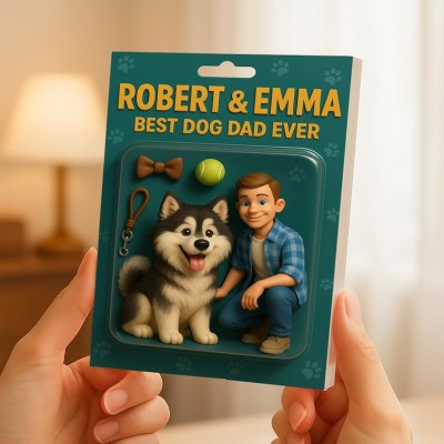 Personalised Dog Dad Acrylic Block Plaque with Name Custom Figure From Photo Father's Day Gift For Pet Lovers