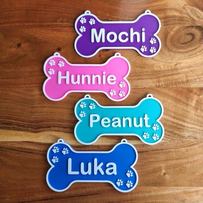 Personalised Dog Bone Crate Sign with Name Gift for Pet Lovers
